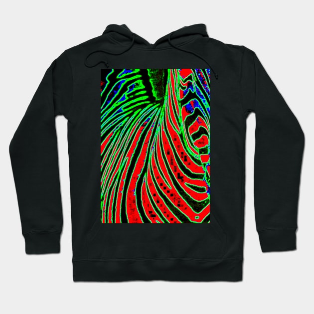 Neon red stripes Hoodie by HIghlandkings